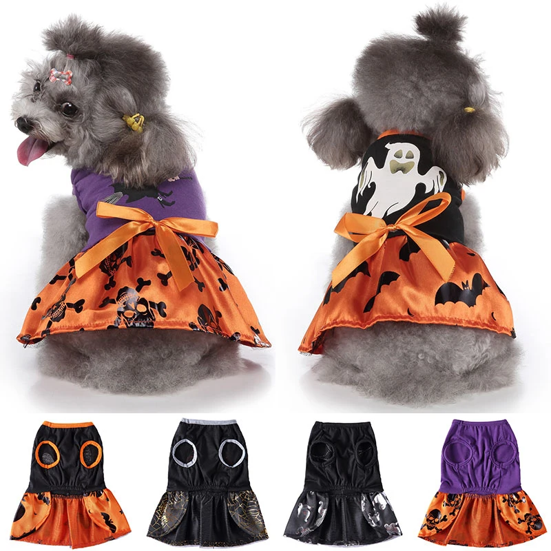 

Halloween Dog Dress Funny Pet Dress Colorful Dress Dog Skirt Halloween Costumes Comfortable Pet Dog Clothes Puppy Dog Accessory