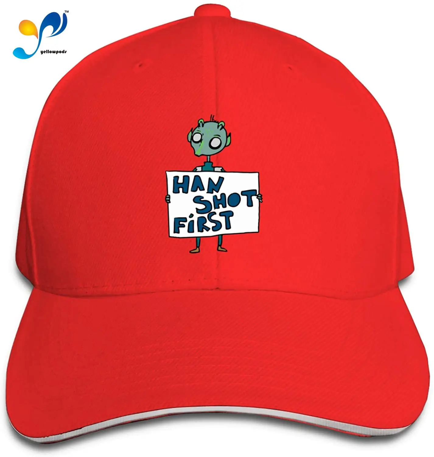 

ME COO Women & Man Adjustable Baseball Caps 3D Printed Han Shot First Sandwich Trucker Caps Unisex