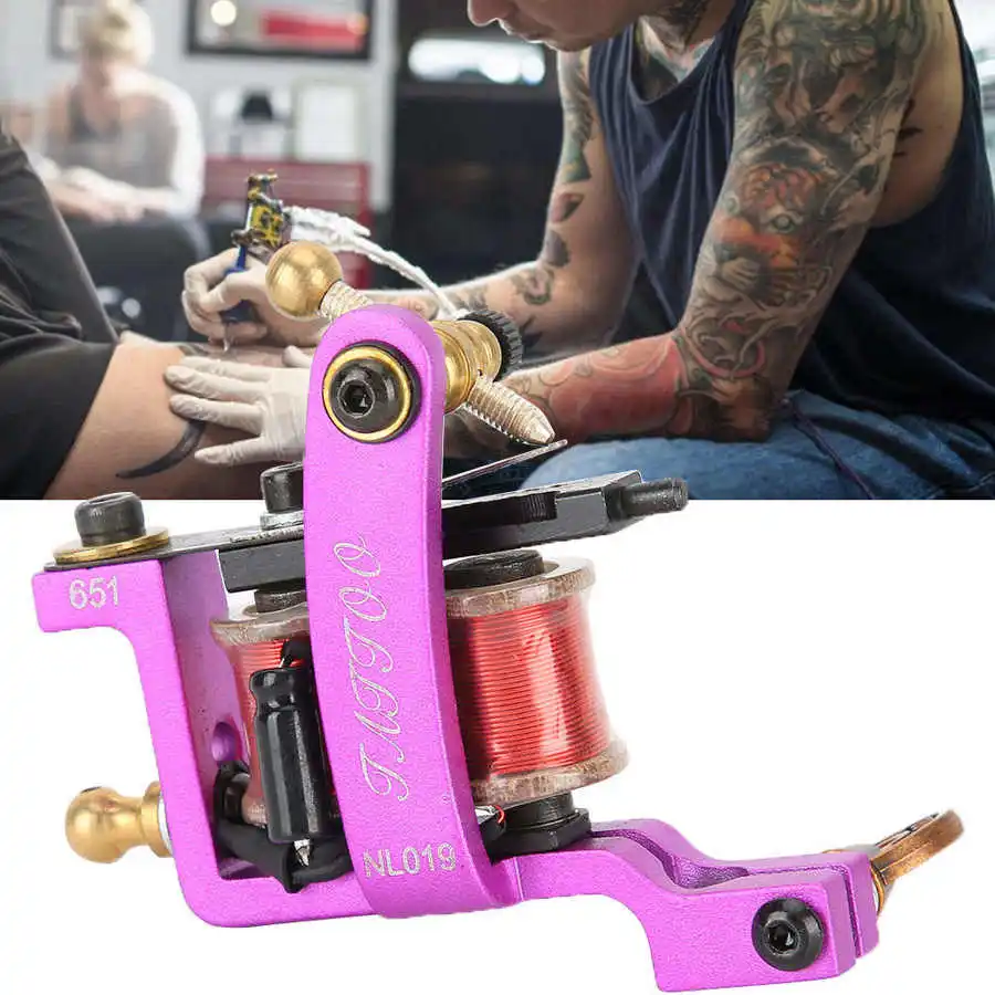 Тату машина Космический алюминий 12 обертываний катушка тату боди арт лайнер