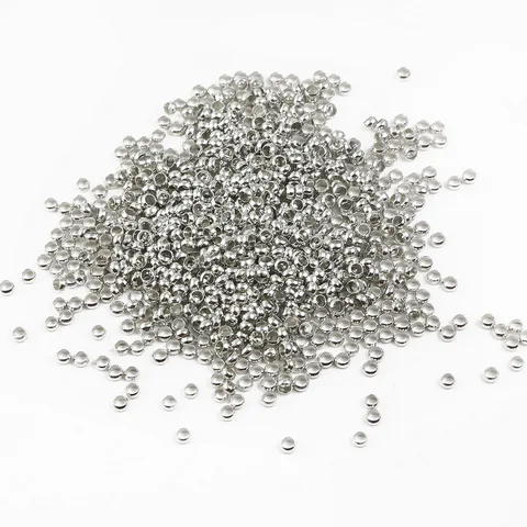 Медные, золотистые, серебристые шарики-стопперы Hua Ming Ce  для ювелирных изделий