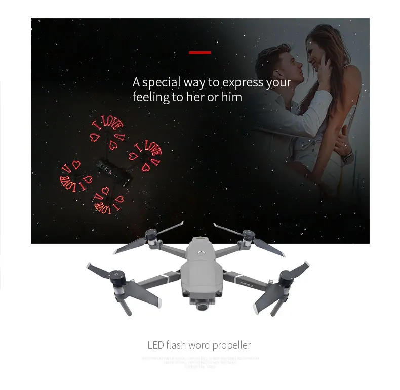 Для DJI Mavic 2 Pro LED Propeller Flash Word Blade Programmable Pattern Paddle Quick Releas Prop для Pro/Zoom|Пропеллеры| |