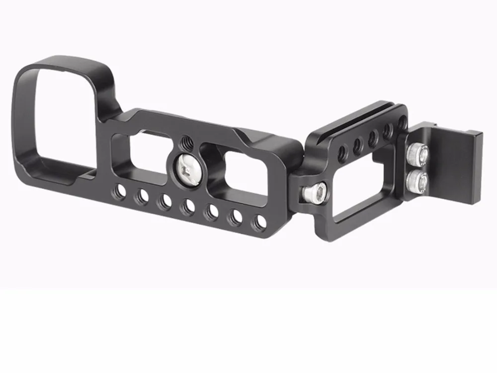 CNC алюминий вертикальная съемка Quick Release L пластина Кронштейн держатель рукоятка для sony A6400 Dslr камера Поддержка с холодным башмаком