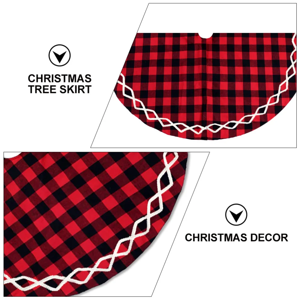 

1Pc Party Home Tree Decor Round Festival Floor Tree Skirt Xmas Tree Accessory