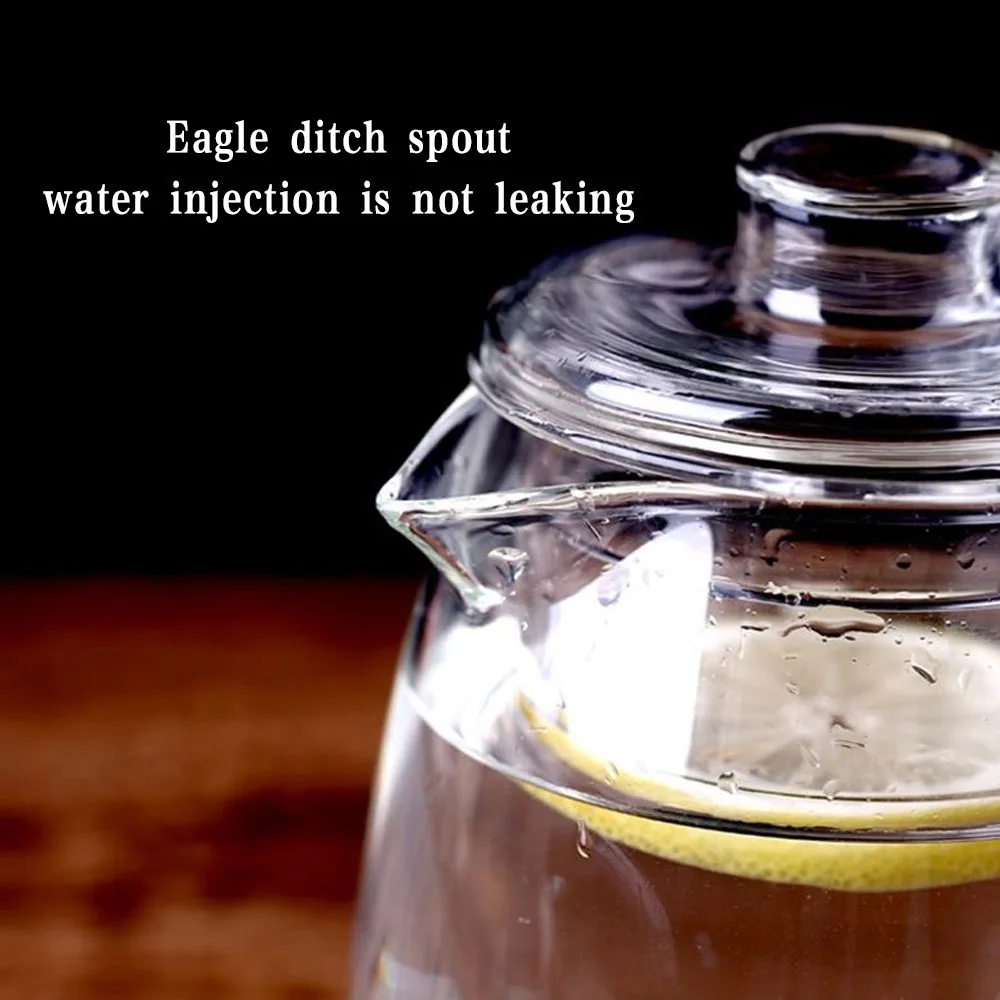 Прочный стеклянный цветочный чайник для кухни 600 мл модный кофейный гостиной