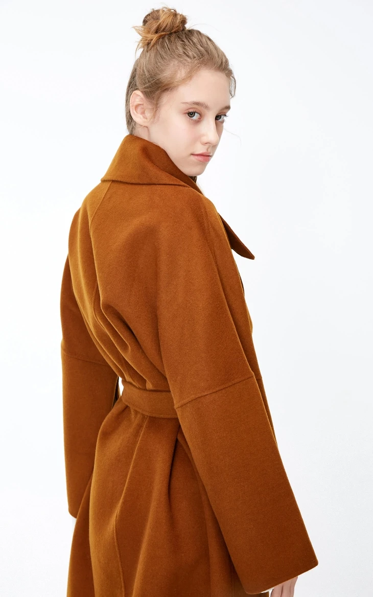 Vero Moda женское Новое двубортное длинное шерстяное пальто силуэта | 318327530