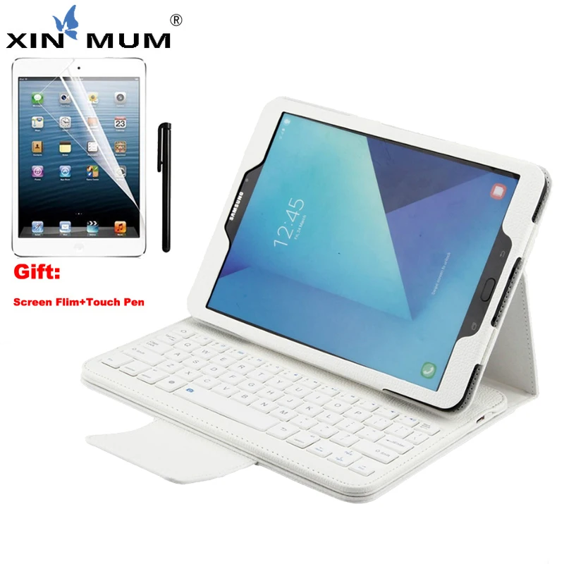 XIN MUM Bluetooth клавиатура чехол для Samsung Galaxy Tab S3 9 7 дюймов T820 T825 цвета личи из