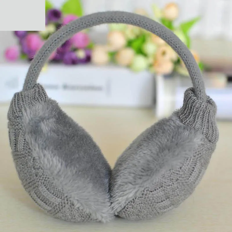 Calymel зимние модные однотонные теплые вязаные наушники для женщин и девочек