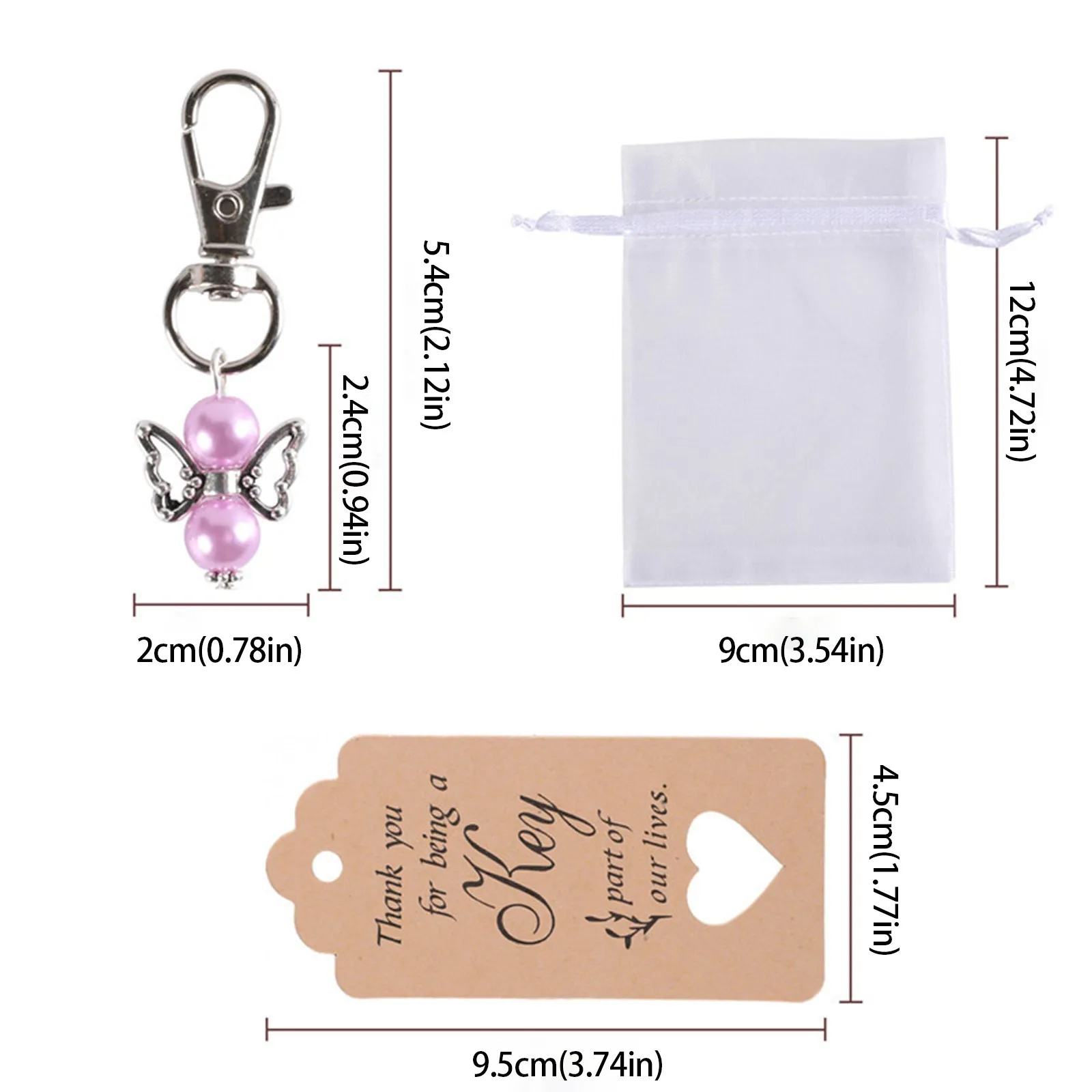 

Christening G^uardian Angel Pendants With Organza Bag As Gift For Guests As A Souvenir For Weddings Christenings Christmas