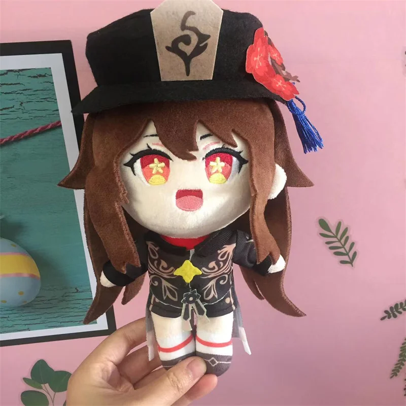 Genshin-figura de peluche de impacto Hu Tao, mu&ntilde;eco de peluche fantasma, almohada suave, colgante de Cosplay, regalo para ni&ntilde;os, colecci&oacute;n de Fans-0