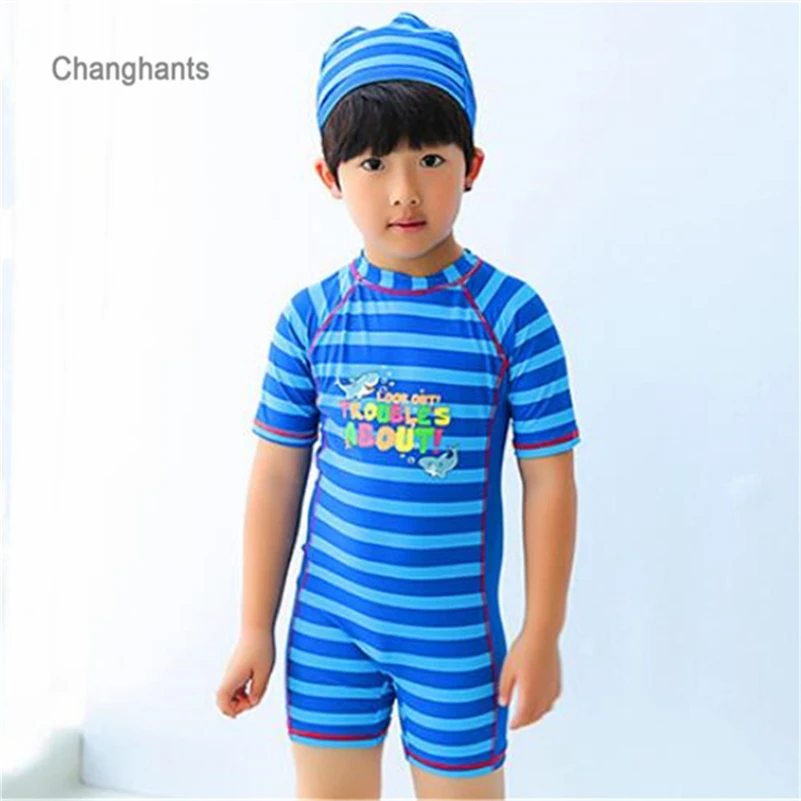 Новые модели детских костюмов для серфинга детский цельный купальник полосатый