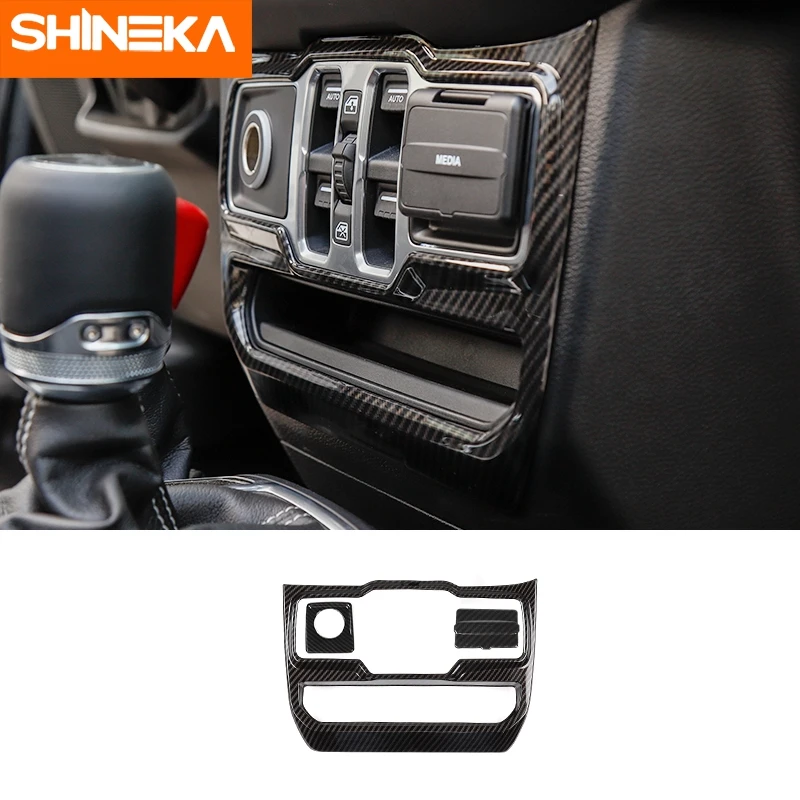 SHINEKA автомобильные наклейки для украшения интерьера из углеродного волокна ABS