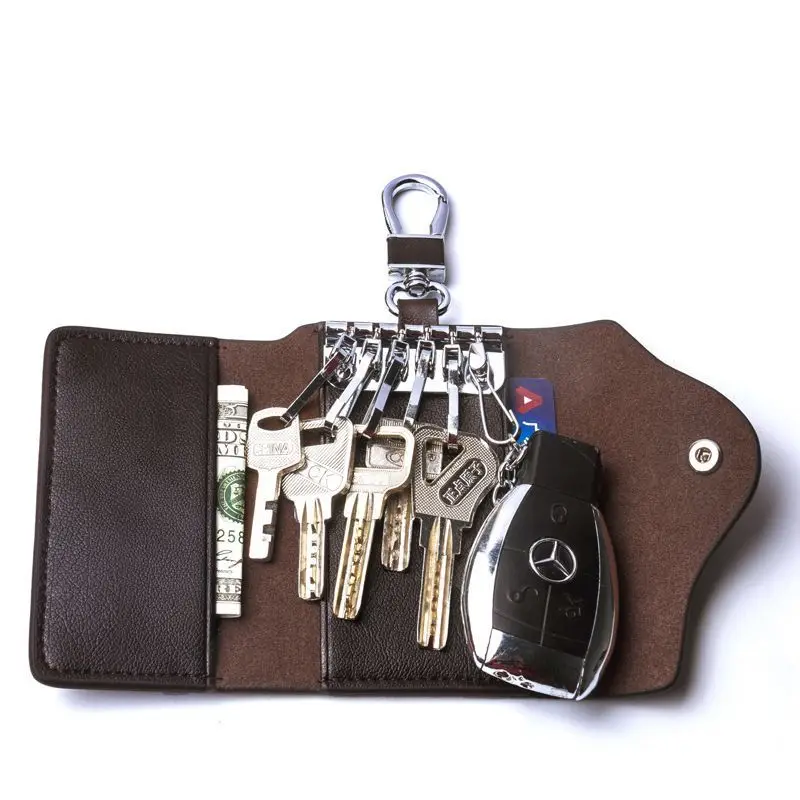 Llavero Cuero Leather Keychain Sleutelhanger Leer Chaveiro Couro Wallet Key Holder Keysmart | Багаж и сумки