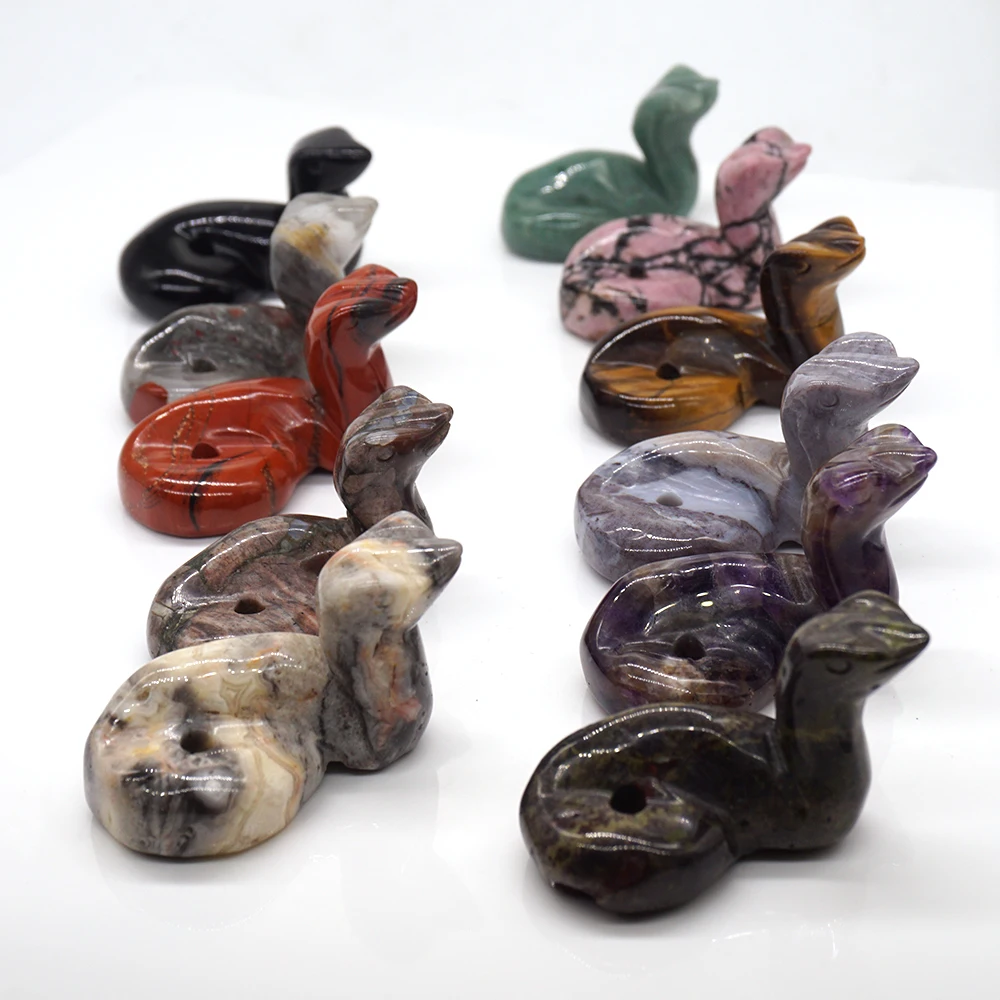 Статуэтка змеи из натурального камня 2 дюйма исцеляющий Кристалл Рейки аметист