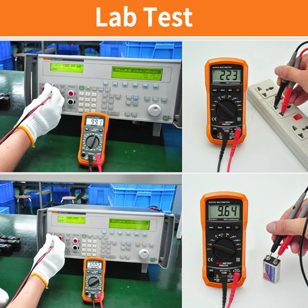 

PEAKMETER PM8233D Digital Multimeter Handheld High-precision Automatic Range Universal Meter Portable DC AC Voltmeter Frequency
