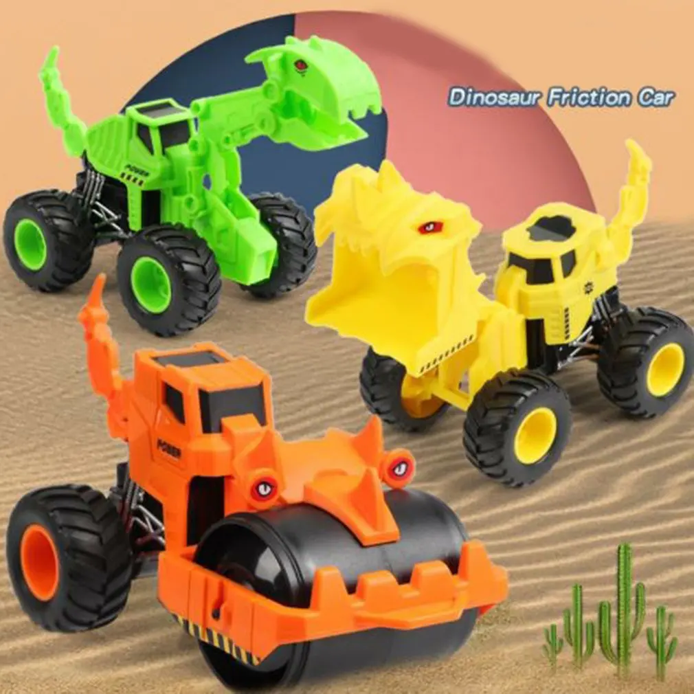 

Dinosaur Toys Friction Car Tyrannosaurus Engineering Vehicle Bulldozer Excavator Model Boys Children Birthday Gifts