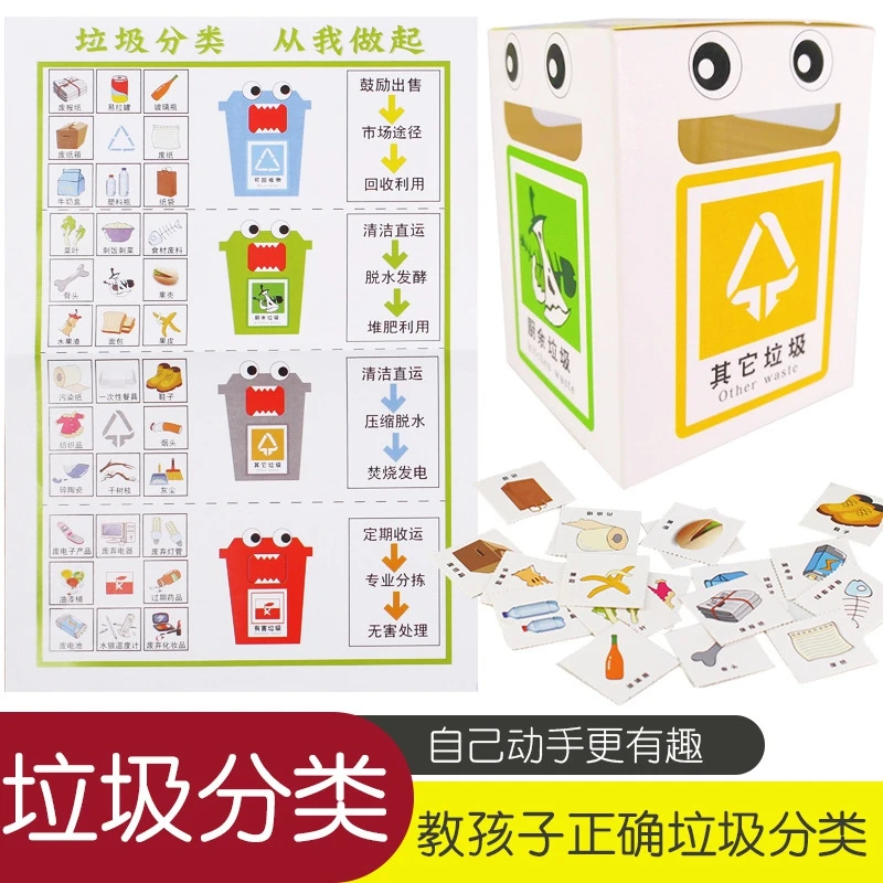 Новая игра головоломка сортировки мусора Материал посылка DIY родитель ребенок