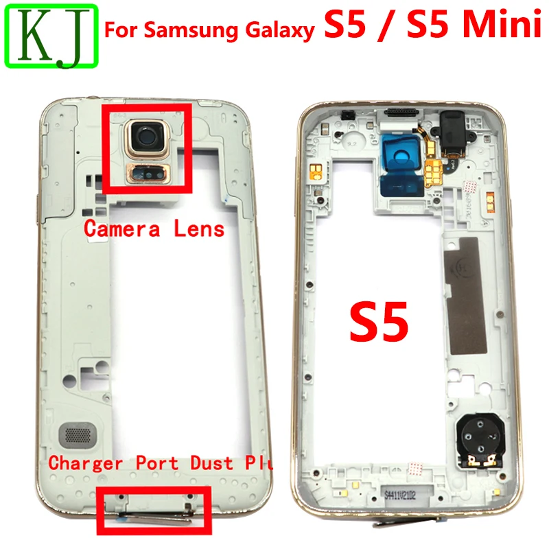 S5 средняя рамка Корпус для samsung Galaxy S5 Mini i9600 G900 G800 ЖК средняя пластина рамка