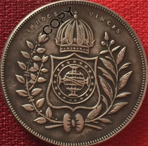 1848 Бразилия 200 рейс копия монет|Безвалютные монеты| |