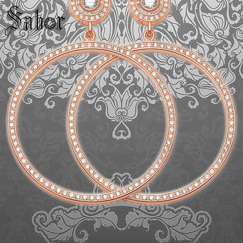 Серьги-гвоздики большого размера из розового золота ювелирные изделия с