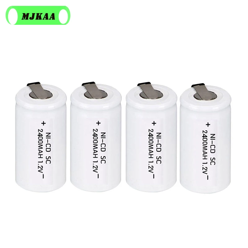 6 шт SubC SC 22420 1 2 V батареи 2400 мАч 22*22*42 Ni CD Перезаряжаемые Батарея с удлинителем