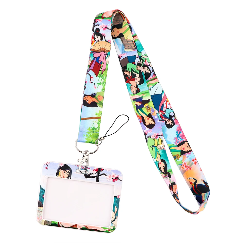 cb1023 cute alien women lanyard card holder student hanging neck phone lanyard badge subway access card holder accessories free global shipping