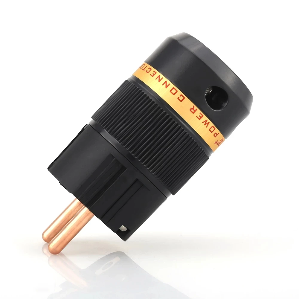 

Viborg VE501 Schuko Plug Pure Copper Silver/Gold/Rhodium Plated Hifi EUR Power Plug IEC Connectors VE501S VE501G VE501R