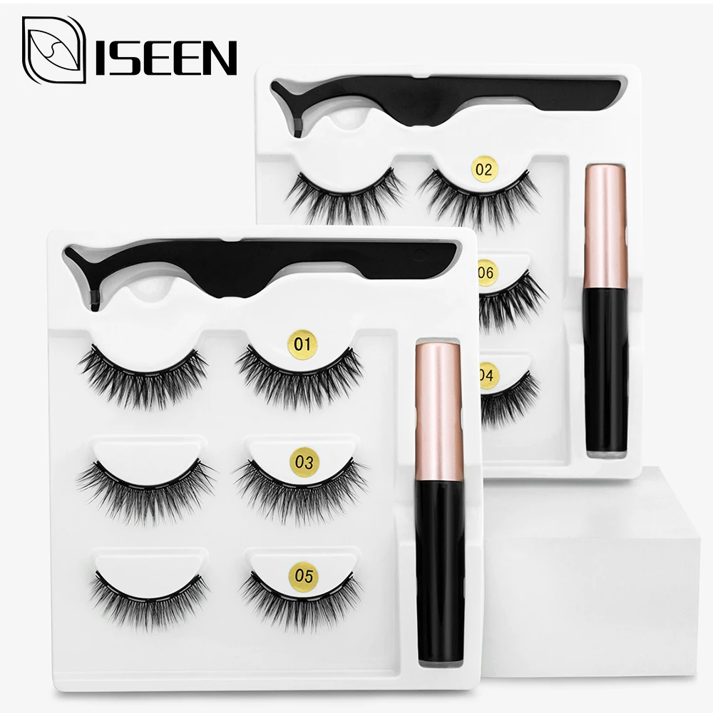 2/3 пары магнитное поле 3D накладные ресницы из норки магнит подводка для глаз