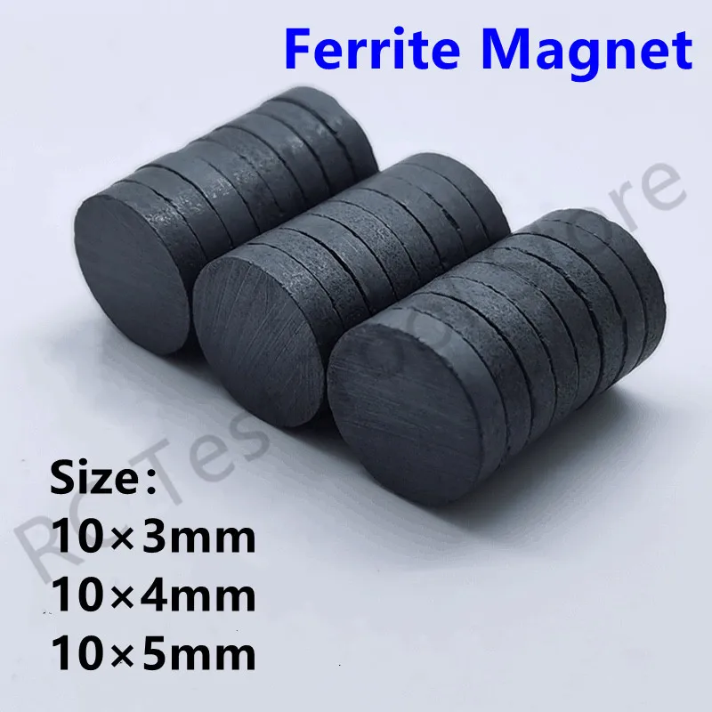 

5 10 20pcs/Lot 10x3mm 10x4mm 10x5mm Black Small Round Magnet Fridge Ferrite Magnet Round Speaker Magnet Permanent Magnet