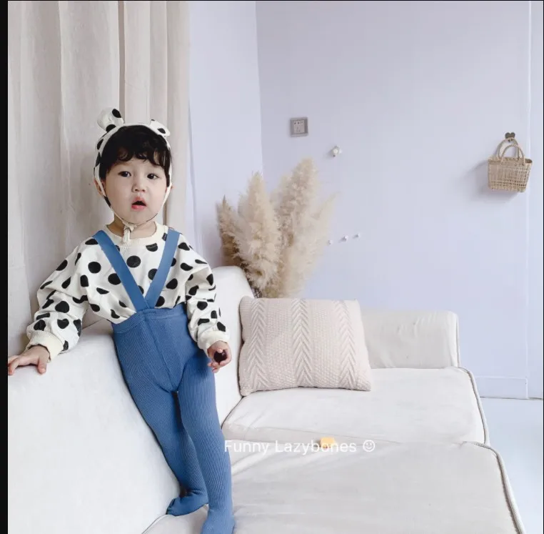 

Дышащие Детские подтяжки, колготки, весна-осень, милые однотонные Обтягивающие Комбинезоны с высокой талией для маленьких девочек и мальчи...