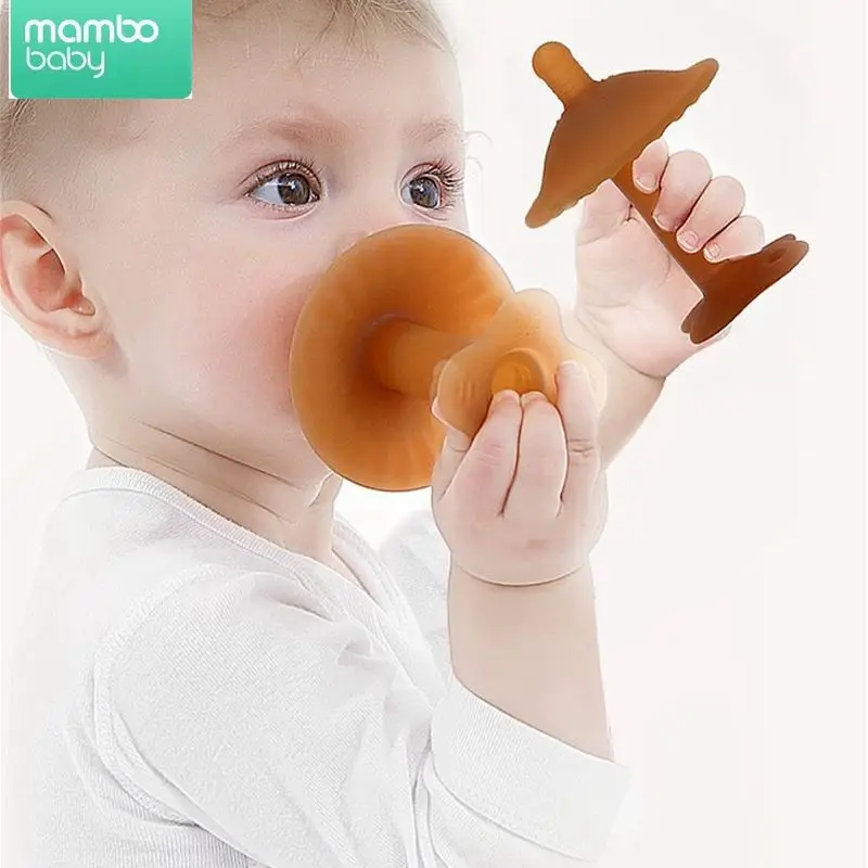 Mambobaby-chupete de silicona para bebé, mordedor para recién nacido, dentición infantil, chupete de lactancia suave sin BPA