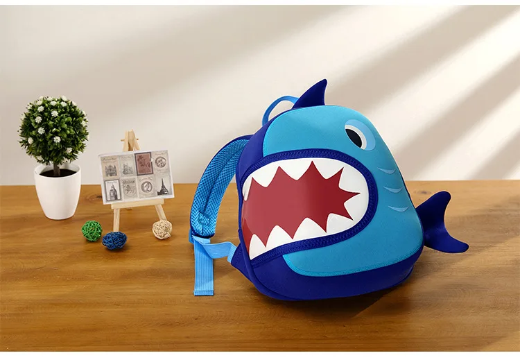 Школьные сумки, NOHOO, Детская сумка для мальчиков от 3 до 6 лет, 3D мультяшный Рюкзак-Акула, Водонепроницаемый Школьный рюкзак для детского сада, mochila escolar