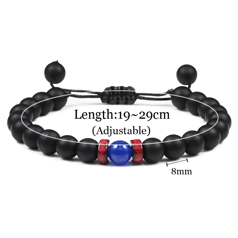 8 мм матовый каменный браслет мужские лунные бусы тибетские талисманы Будда