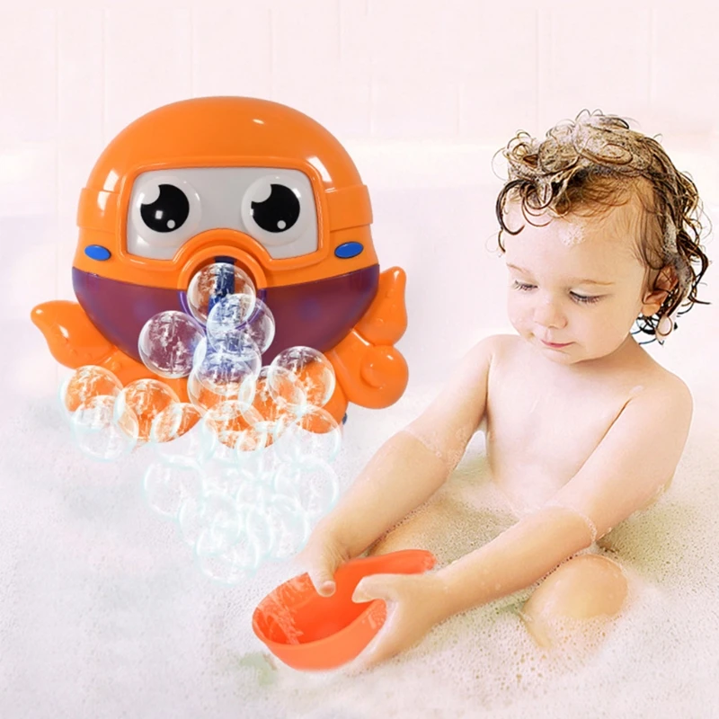 

50LE Swimming Pool Toys Education Toy Bath Playing Toys Octopus Bubble Blowing Product Bubble Maker Bathtub Toy for Baby