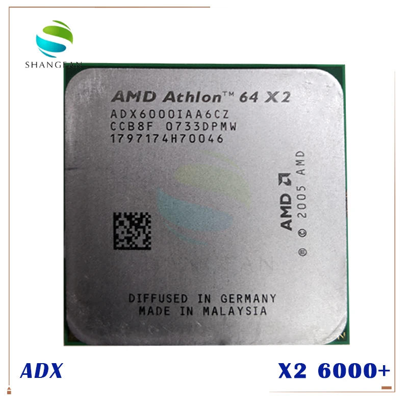 

Free shipping for AMD Athlon X2 6000 X2 6000+ 3GHz ADX6000IAA6CZ Dual-Core CPU Processor Socket AM2 940pin