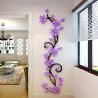 Креативные ПВХ наклейки на стену, свежие наклейки магнолии для гостиной, спальни, ТВ-обои, большие съемные DIY искусство, украшение для дома # F