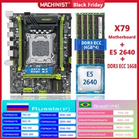 machinist x79 chip motherboard lga 2011 kit set with xeon e5 2640 cpu processor 16gb4g4%ef%bc%89ddr3 ecc ram four channel x79 v2 82h