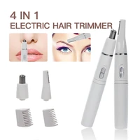 4 in 1 head battery powered hair clipper nose hair trimmer for women men ear hair eyebrows beard nose hair removal