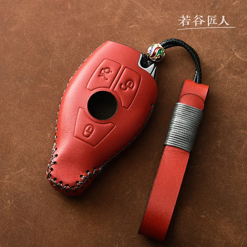 

Чехол для ключей Mercedes benz A B R G Class GLK GLA w204 W251 W463 W176, из натуральной кожи