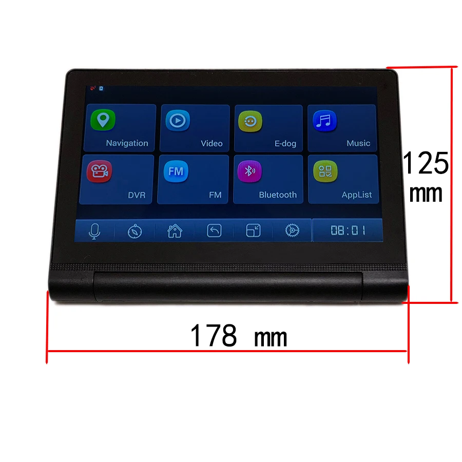 Udricare 7 дюймов gps навигация Android WiFi gps DVR 16 Гб четырехъядерный видеорегистратор заднего вида двойная камера DVR