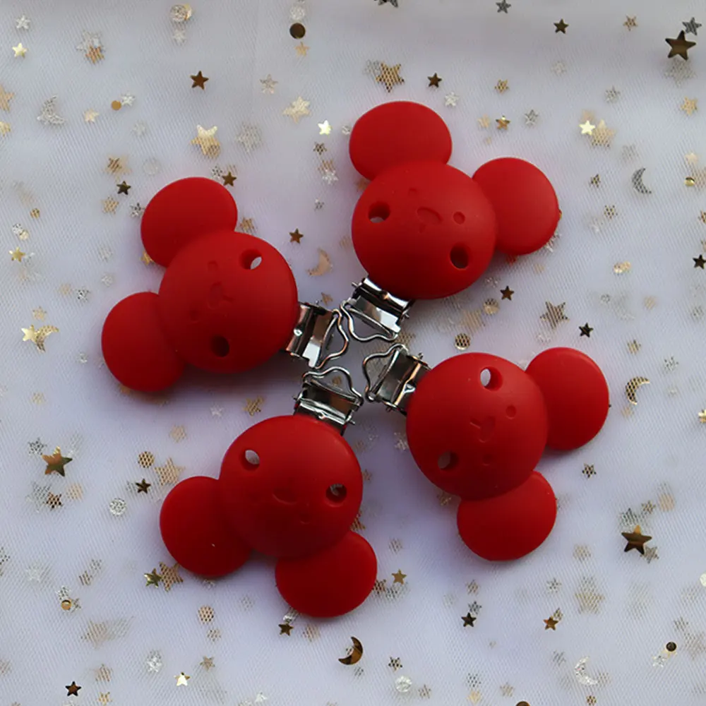 3 шт. Мышь Детские Pacifer зажимы Perle силиконовый Прорезыватель для зубов своими