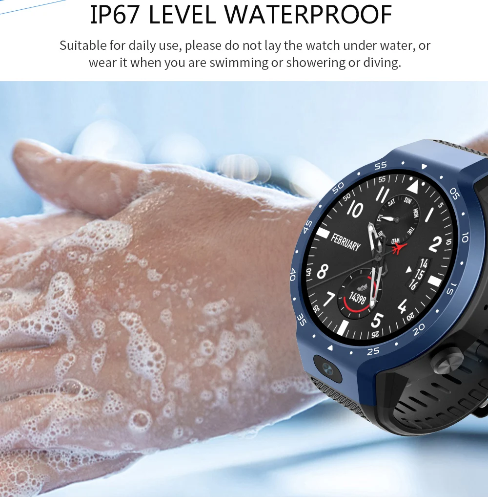 4G Smartwatch телефон Android 7.1.1 1 Гб+ 16 Гб Шагомер фитнес трекер Поддержка gps Wi-Fi сердечного ритма Bluetooth Smartwatch