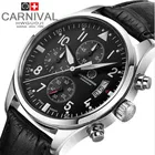 хронограф секундомер световой водонепроницаемый 100m армии дайвинг работает спортивная люксовый бренд мужские кварцевые часы подлинное кожаный ремешок