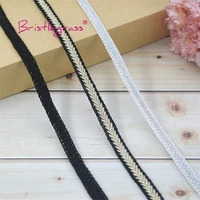 bristlegrass 1 yard 38 10mm glitter braided crochet lace trim string decorative ribbon headband costume dress diy sewing craft