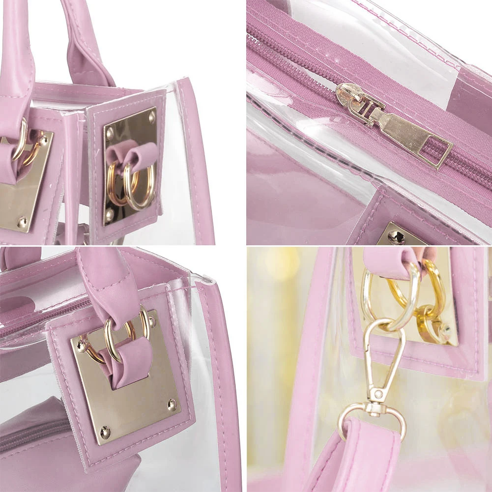 

Hot Fashion Women's Handbags Clear Transparent Shoulder Bag Jelly Candy Summer Beach Handbag Messenger Bags Crossbody Bags