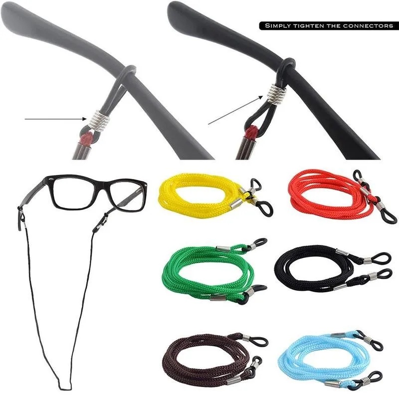 

Glasses String Black Nylon Cord Eyeglass Holder Sunglass Eyewear Glasses Neck String Strap Glasses Accessories