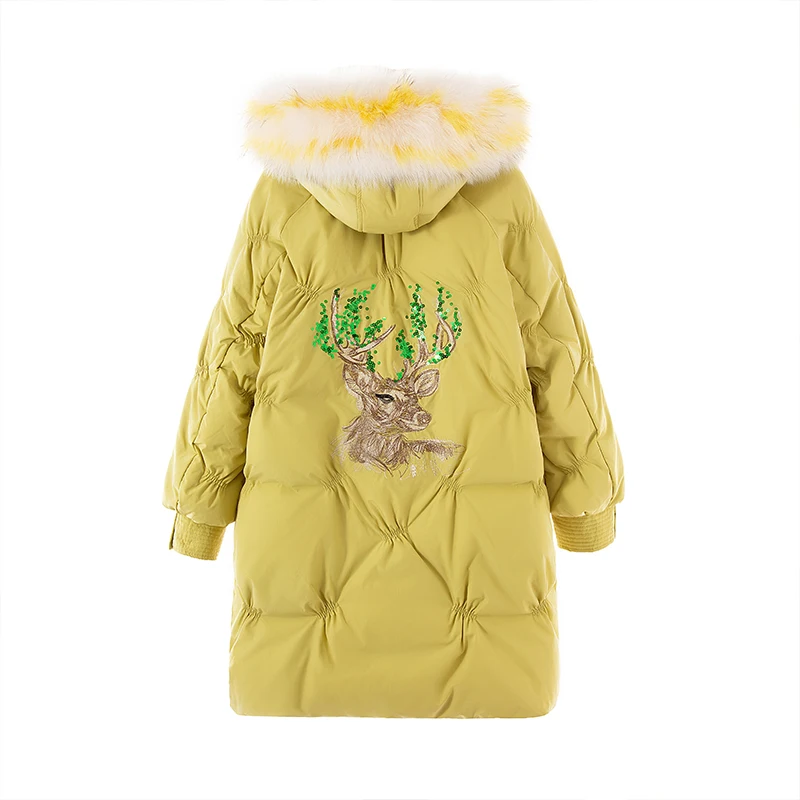 Fitaylor зимние женские тонкие большие длинные парки с натуральным мехом на белом