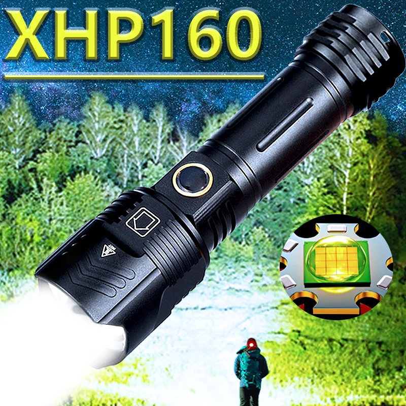 Обновленная 16 ядерная светодиодная вспышка XHP160 на 5000 лм мощсветильник ильник 18650