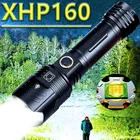 Обновленная 16-ядерная светодиодная вспышка XHP160 5000 лм, мощсветильник ильник 18650 мАч, перезаряжаемый через USB фонарь XHP50, масштабируемый фонарь, лампа