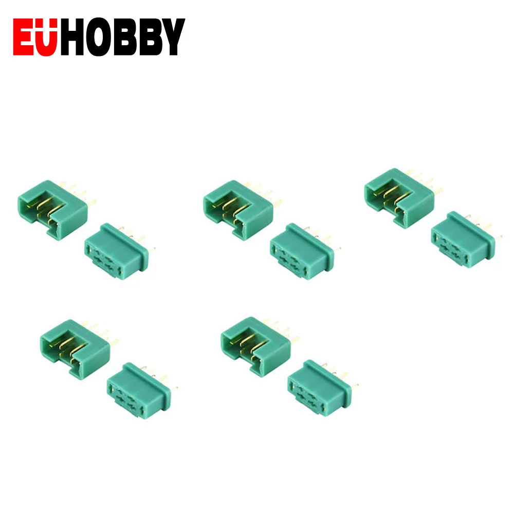 5 пар/лот 24K золотое покрытие 6 контактный переходник с внутренней MPX Мужской