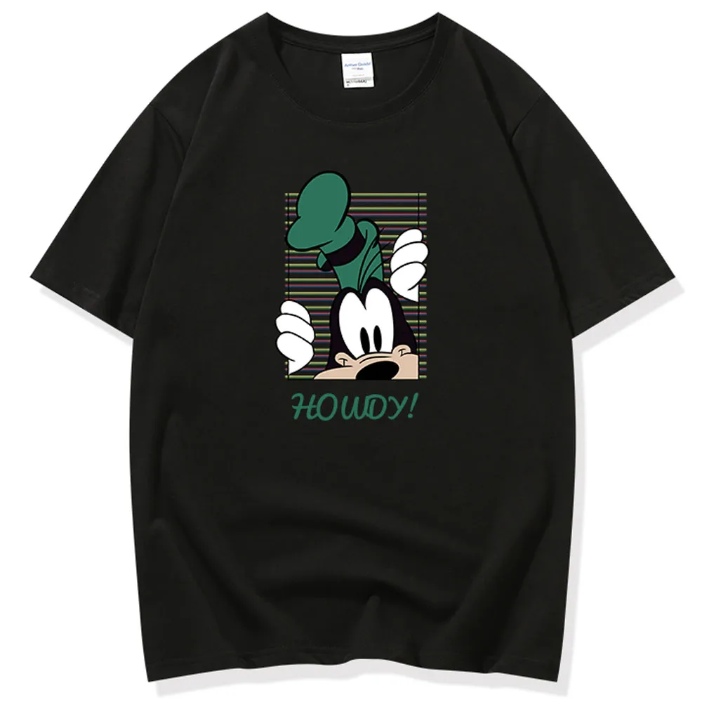 

Disney T-Shirt Fashion Goofy Dippy Dawg Cartoon Print O-Neck Tee Chic Couples Unisex Women Short Sleeve Casual Tops